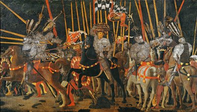 1432年、1456年頃のサンロマーノの戦い 作： Paolo Uccello